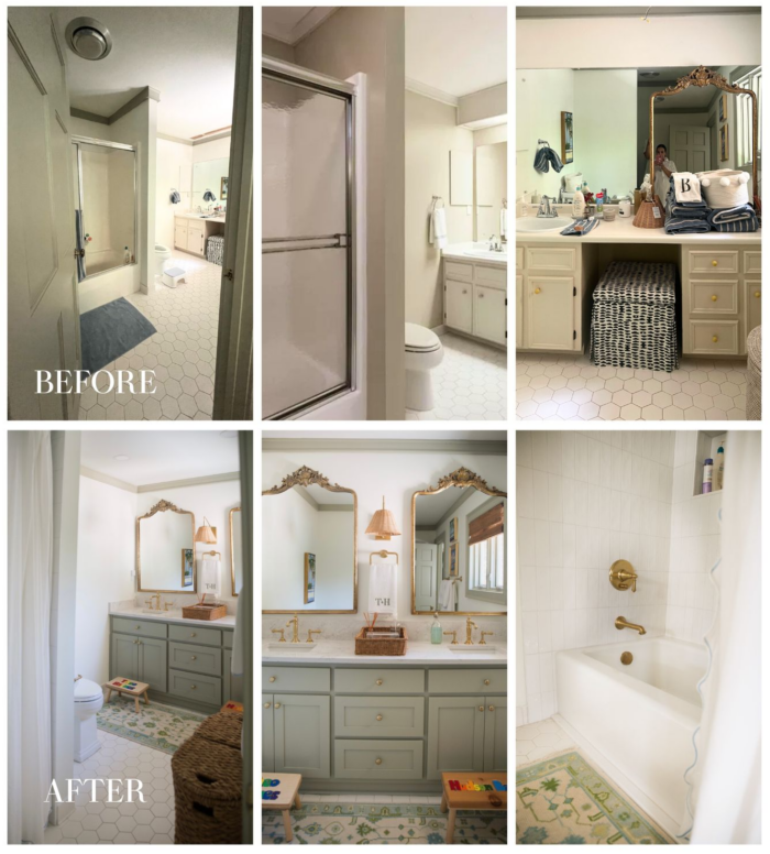 Little boys bathroom before and after