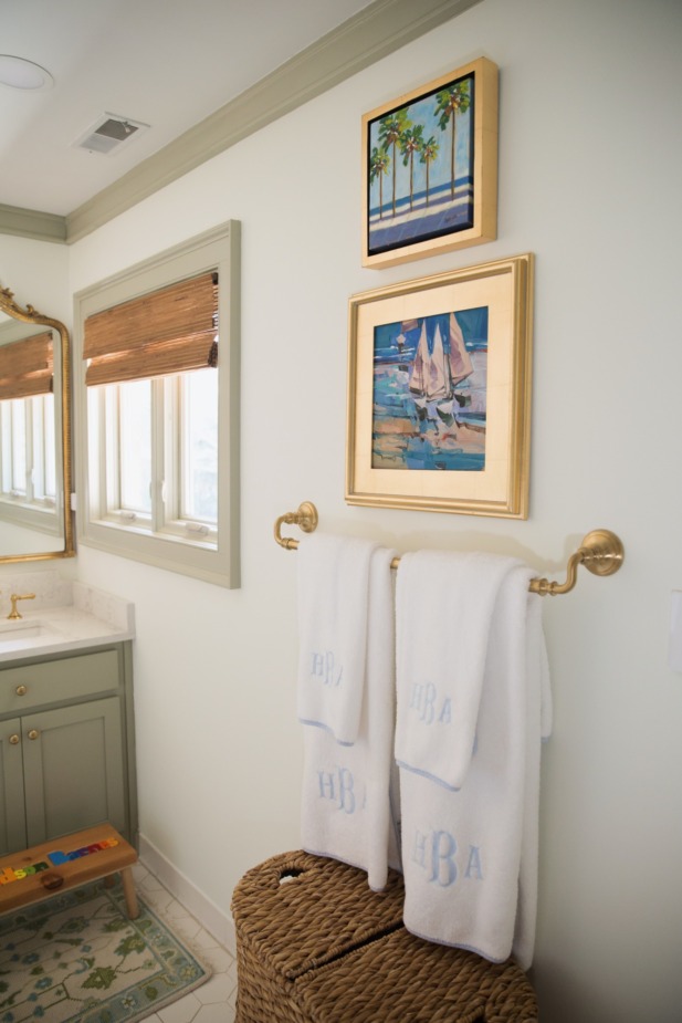 Monogram bath towel